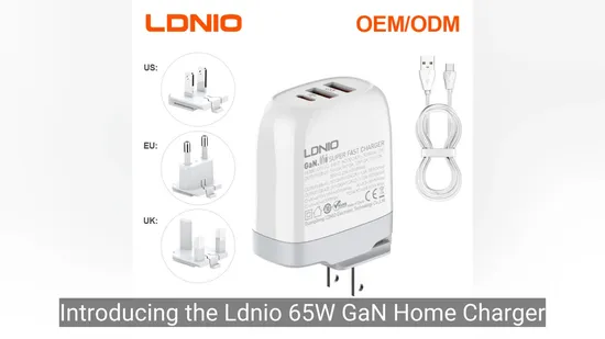 Bestes Dual-2-Port-USB-Typ-C-Pd-GaN-Schnellladegerät mit CE-RoHS-FCC-Zertifikat